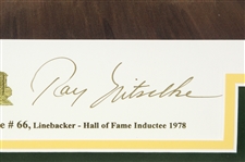 1958-1972 Ray Nitschke Green Bay Packers Signed 25 x 29 Framed Print (JSA)