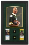 1956-1971 Bart Starr Green Bay Packers Signed 19" x 29" Framed Photo w/ Ticket Stubs (JSA)