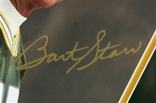 1956-1971 Bart Starr Green Bay Packers Signed 19 x 29 Framed Photo w/ Ticket Stubs (JSA)