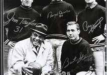 1960s Green Bay Packers 25 x 35 Framed Photo Signed by Jim Taylor, Bart Starr, Boyd Dowler, & Paul Hornung (JSA)