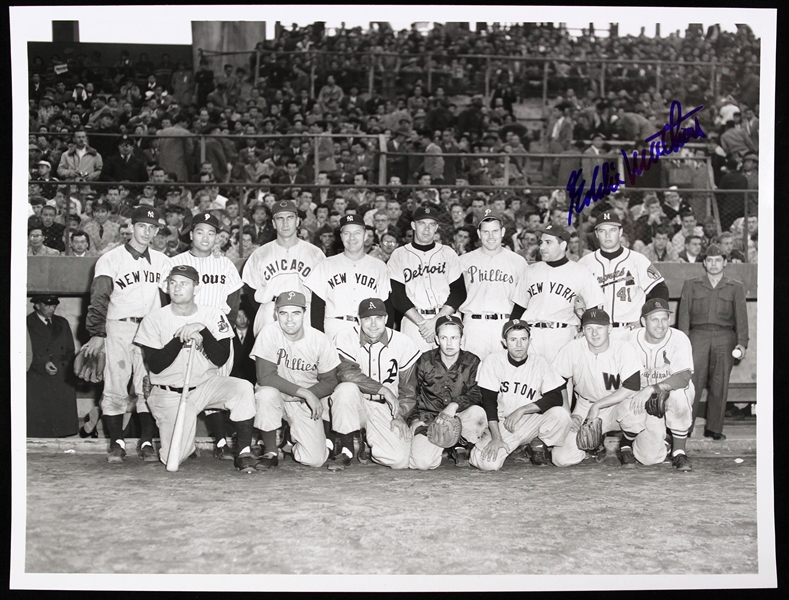 1952-1966 Eddie Mathews Milwaukee Braves Signed 8" x 10" B&W Photo (JSA)