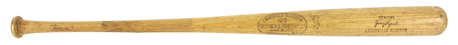 1954-60 Jerry Lynch Pirates/Reds H&B Louisville Slugger Professional Model Game Used Bat (MEARS LOA)