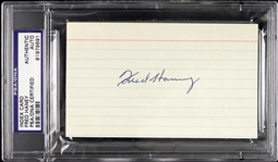1956-1959 Fred Haney Milwaukee Braves Signed 3 x 5 Index Card (PSA/DNA Slabbed)