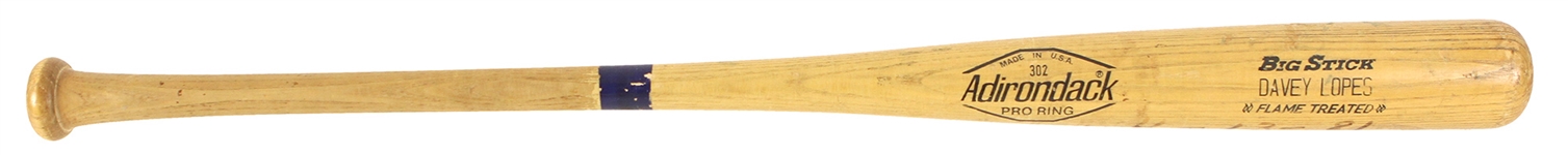 1980-81 Davey Lopes Los Angeles Dodgers Adirondack Professional Model Game Used Bat (MEARS LOA)