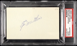 1952-1966 Eddie Mathews Milwaukee Braves Signed 3 x 5 Index Card (PSA/DNA Slabbed)