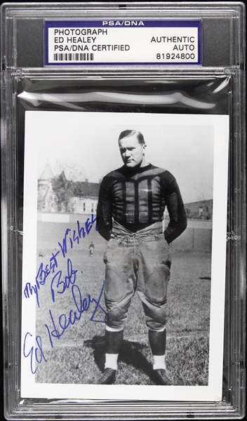 1920-1922 Ed Healey Rock Island Independents Signed 3 1/2" x 5" B&W Photo (PSA/DNA Slabbed)