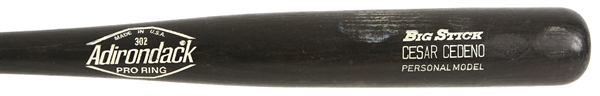 1982 Cesar Cedeno Cincinnati Reds Adirondack Professional Model Game Used Bat (MEARS LOA)
