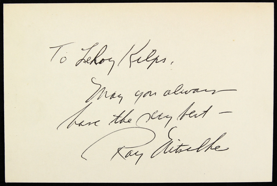 1958-1972 Ray Nitschke Green Bay Packers Signed 4" x 6" Index Card (JSA)