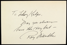 1958-1972 Ray Nitschke Green Bay Packers Signed 4" x 6" Index Card (JSA)
