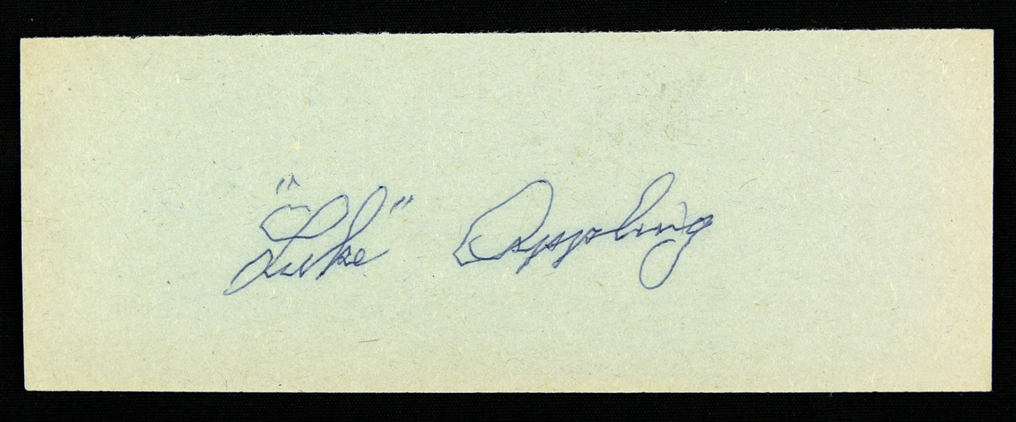 1930-1950 Luke Appling Chicago White Sox Signed 2" x 6" Cut (JSA)