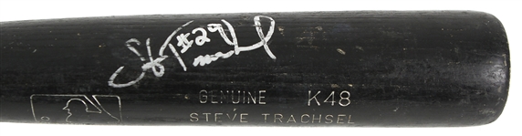1999 Steve Trachsel Chicago Cubs Signed Louisville Slugger Professional Model Game Used Bat (MEARS LOA/JSA)