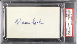 1942-1964 Warren Spahn Milwaukee Braves Signed 3" x 5" Index Card (PSA/DNA Slabbed)