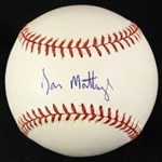 1990-92 Don Mattingly New York Yankees Signed OAL Brown Baseball (JSA)