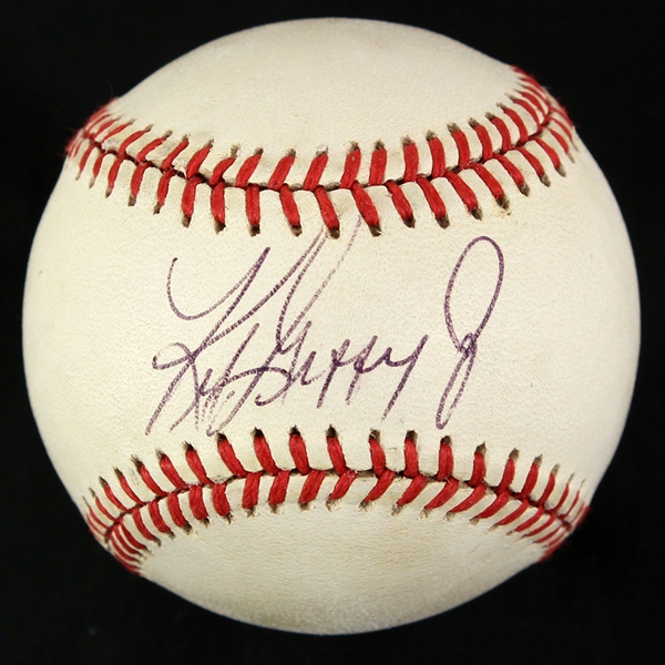 1989 Ken Griffey Jr. Seattle Mariners Signed OAl Brown Baseball (JSA)