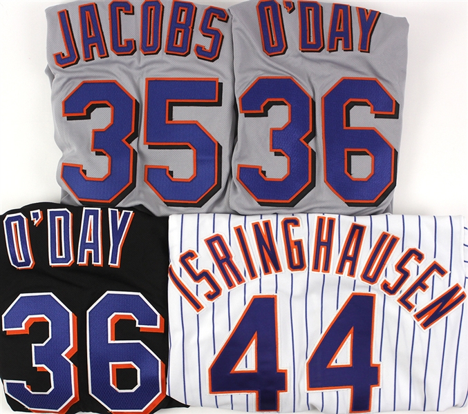 1987-2010 New York Mets Team Issued and Game Worn Jerseys including Jason Isringhausen, Darren O’Day, Mike Jacobs, and More (Lot of 7) (MEARS LOA)