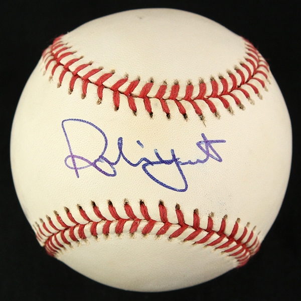 1990-92 Robin Yount Milwaukee Brewers Signed OAL Brown Baseball (JSA) 