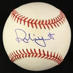 1990-92 Robin Yount Milwaukee Brewers Signed OAL Brown Baseball (JSA) 