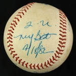 1982 Reggie Jackson California Angels Signed & Inscribed OAL MacPhail Game Used Baseball (MEARS LOA/JSA)