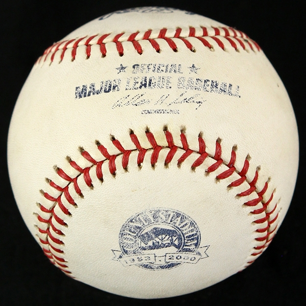 2000 Milwaukee Brewers OML Selig County Stadium Final Season Game Used Baseball (MEARS LOA)