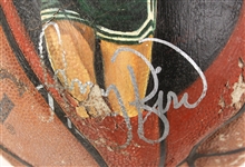1990's Larry Bird Boston Celtics Signed Painted Basketball (JSA)