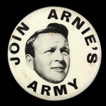 1960s Arnold Palmer "Join Arnies Army" 1 3/4" Pinback 