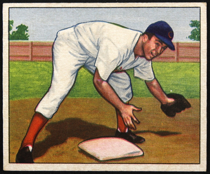 1950 Virgil "Red" Stallcup Cincinnati Reds Bowman Trading Card
