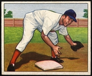 1950 Virgil "Red" Stallcup Cincinnati Reds Bowman Trading Card