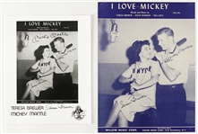 1956 Mickey Mantle/Teresa Brewer Sheet Music & Signed 8" x 10" Laminated Photo (PSA/DNA)
