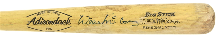 1971-79 Willie McCovey Giants/Padres/Athletics Signed Adirondack Professional Model Game Used Bat (MEARS LOA/JSA)