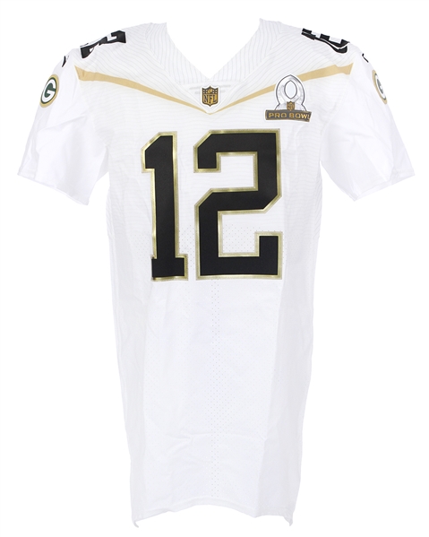 2016 Aaron Rodgers Green Bay Packers Game Issued Team Rice Pro Bowl Jersey (MEARS LOA & PSA/DNA)