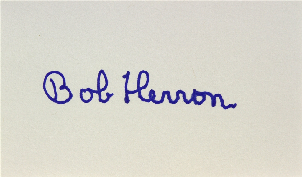 1953 Bob Herron Invaders from Mars Signed LE 3x5 Index Card (JSA)