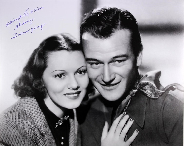 1938 Lorna Gray Red River Range Signed LE 16x20 B&W Photo (JSA)