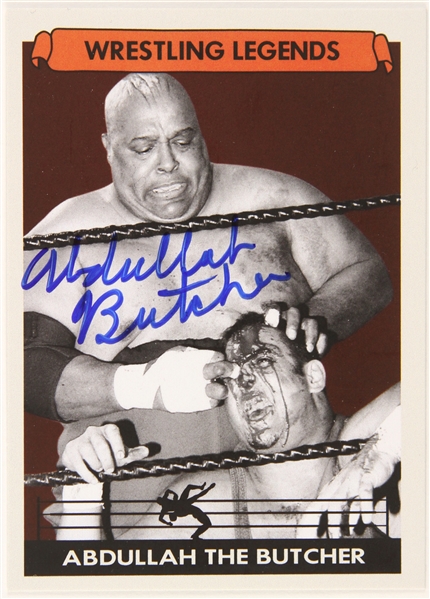 Abdullah the Butcher Wrestling Legend Signed LE Trading Card (JSA)