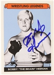 Bobby ‘The Brain’ Heenan Wrestling Legend Signed LE Trading Card (JSA)