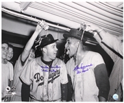 2007 Duke Snider Don Newcombe Brooklyn Dodgers Signed 16" x 20" Photo (JSA)