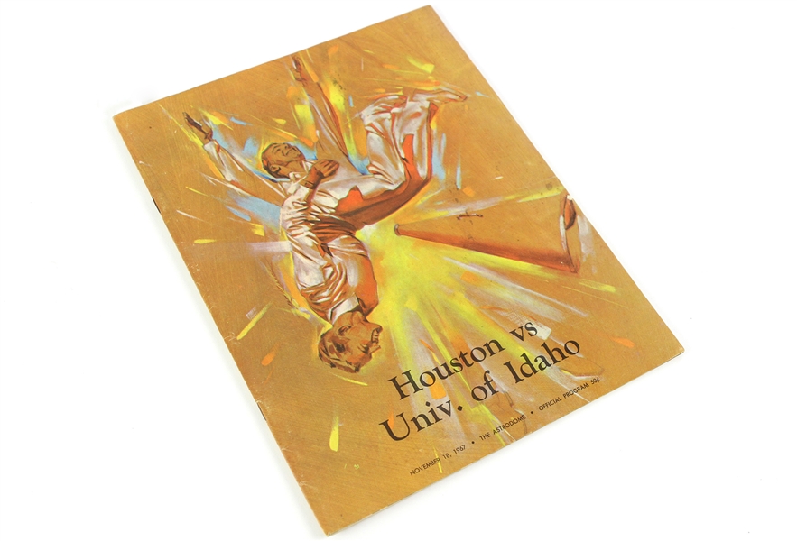 1967 (November 18) Houston Cougars Idaho Vandals Astrodome Game Program