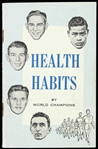 1956 Health Habits By World Champions Booklet w/ Joe Louis, Yogi Berra, Bob Cousy & Doak Walker