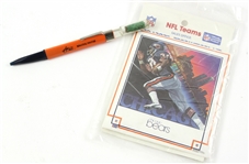 1980s Chicago Bears Memorabilia With Walter Payton Pen with Original Astro Turf