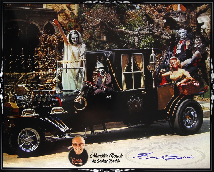1925-2015 George Barris Customizer (Munster Koach) Signed LE 16x20 Color Photo (JSA) 
