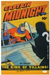 1943 (November) Ken Bald Captain Midnight #14 Signed 11x17 Color Print (JSA)
