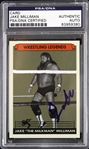 1981-1995 Jake Milliman AWA Professional Wrestler Signed Slabbed Card (PSA/DNA)