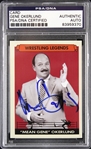 2014 Gene Okerlund WWF Announcer Signed Slabbed Trading Card (PSA/DNA)