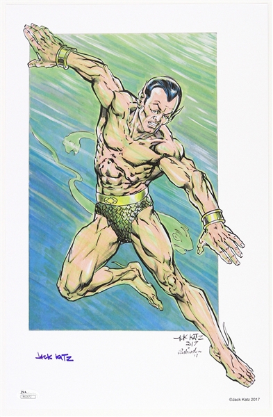 1960s  Jack Katz Silver Age Style Submariner Signed 11x17 Color Print (JSA)
