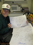 1990s Joe Sinnott Fantastic Four Pencil Sketch Signed 11x17 B&W Print (JSA)