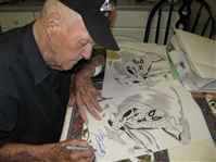 1990s Joe Sinnott Spiderman Dark Pencil Sketch Signed 11x17 B&W Print (JSA)