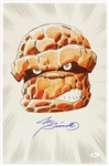1990s Joe Sinnott Thing Fantastic Four Inked & Colored Signed 11x17 Color Print (JSA)