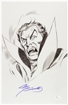1980s Joe Sinnott Dracula Pencil Commission Sketch Signed 11x17 Print (JSA) 