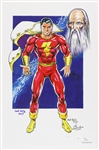 1940s circa Jack Katz Captain Marvel Pencil, Ink, Color Signed 11x17 Color Print (JSA)