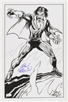 1990s circa Don Perlin Moribus The Living Vampire Ink Commission Sketch Signed 11x17 Print (JSA)