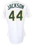 1989 Reggie Jackson Signed & Inscribed Oakland Athletics Jersey (JSA)